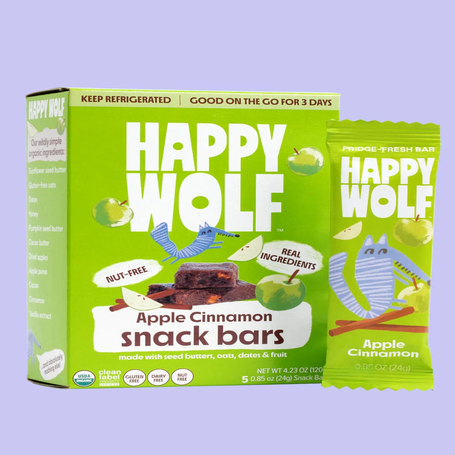 Happy Wolf Apple Cinnamon Bars