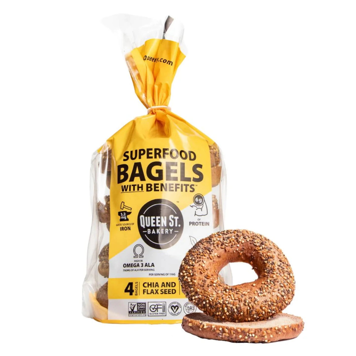 Queen St. Bakery Chia & Flax Seed Bagels