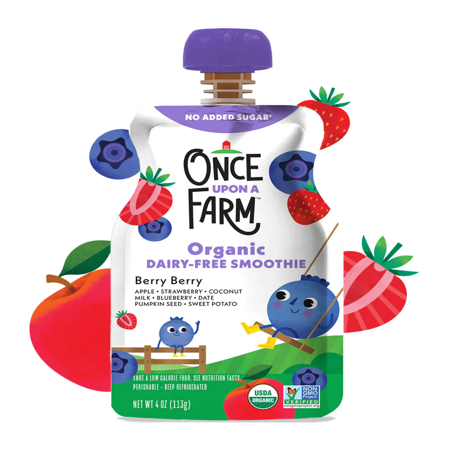 Once Upon A Farm Berry Berry Dairy-Free Smoothie Pouch