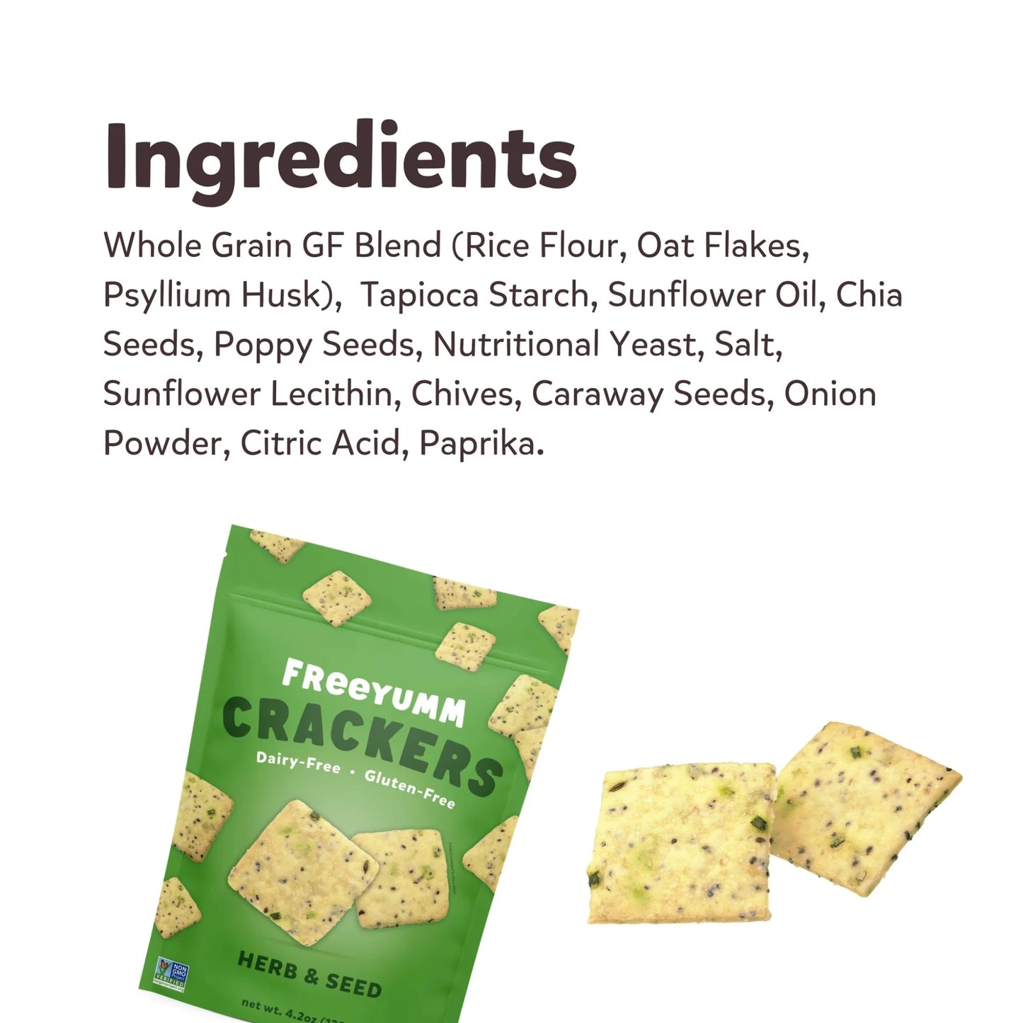 FreeYumm Herb & Seed Crackers