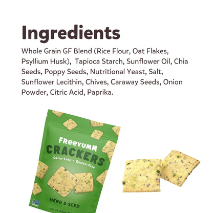 FreeYumm Herb & Seed Crackers