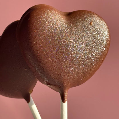 Molly's Peanut Butter Chocolate Heart Lollipop