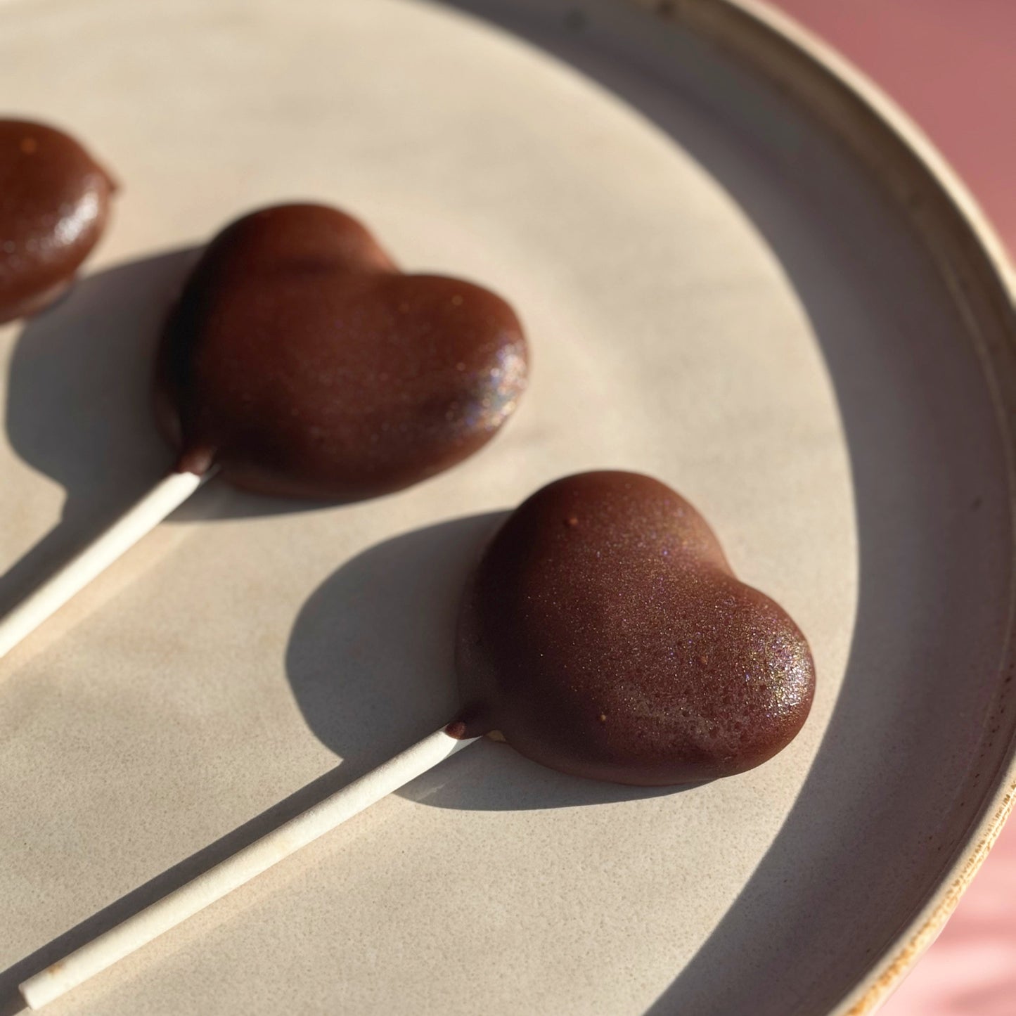 Molly's Peanut Butter Chocolate Heart Lollipop