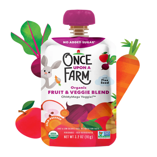 Once Upon A Farm OhMyMega Fruit & Veggie Blend Pouch Beet