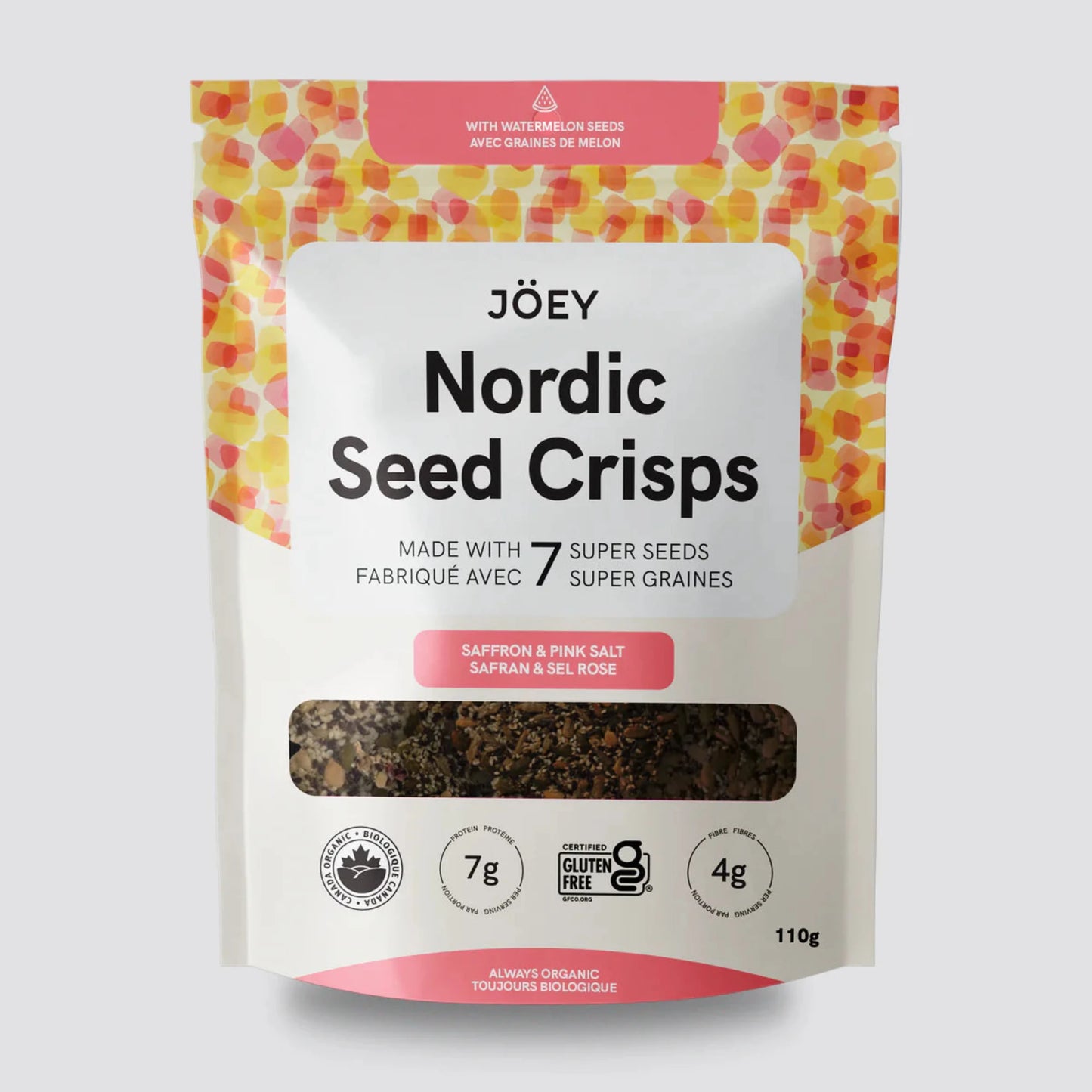 Joey Nordic Seed Crisps Saffron & Pink Salt