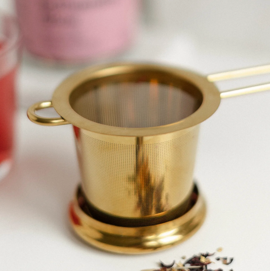 Lake & Oak Gold Goddess Tea Strainer