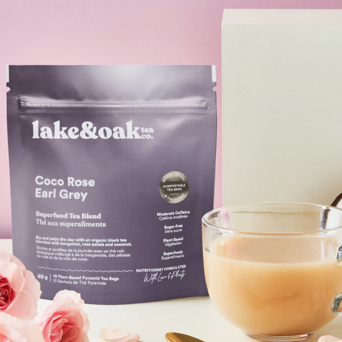 Lake & Oak Coco Rose Earl Grey Tea