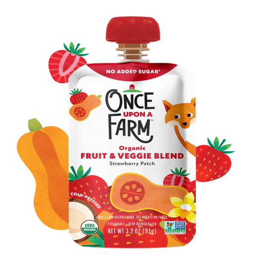 Once Upon A Farm Strawberry Patch Fruit & Veggie Blend Pouch