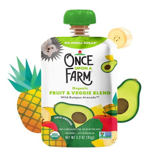 Once Upon A Farm Wild Rumpus Avocado Fruit & Veggie Blend Pouch